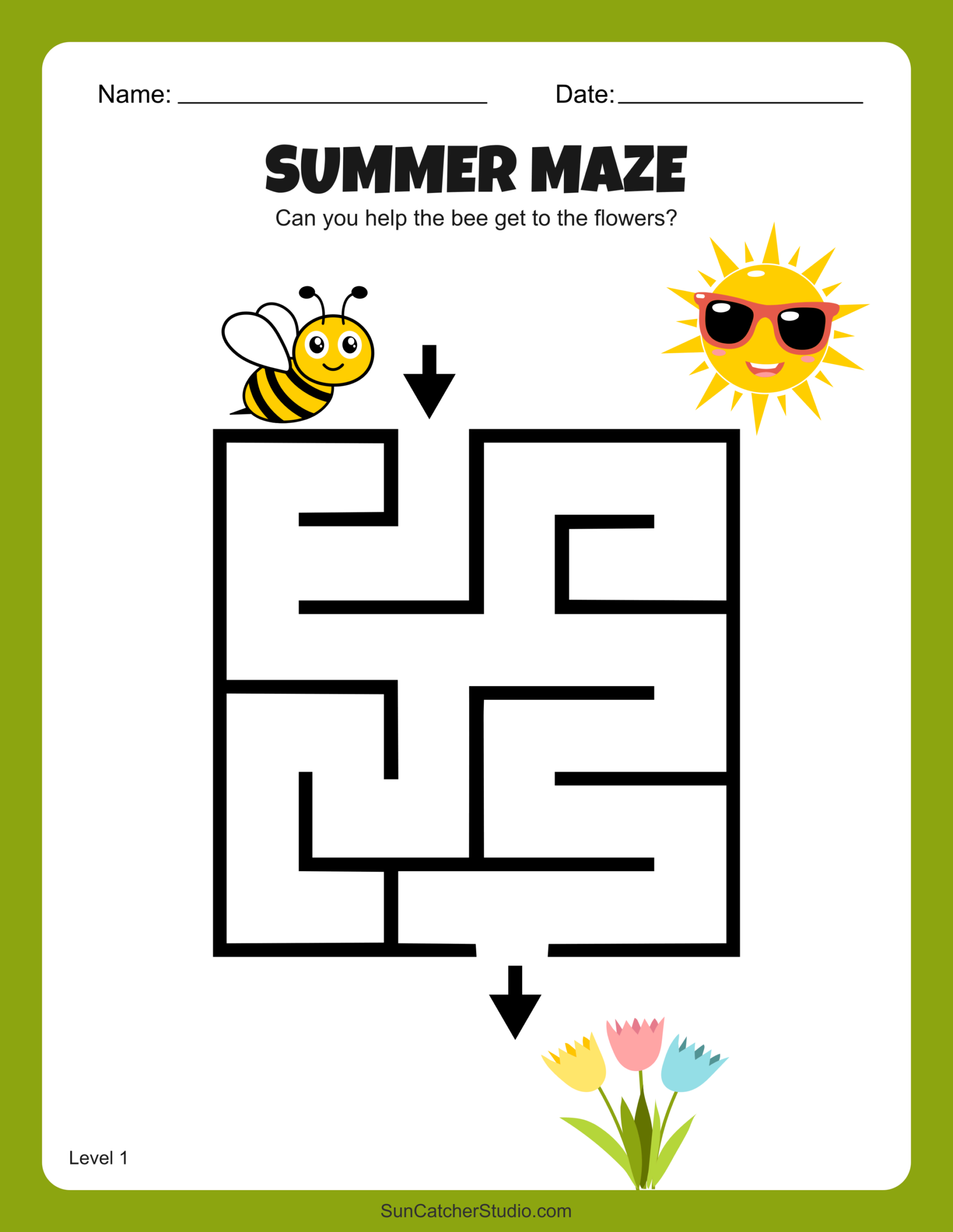 Spring Maze Worksheet Free Printable Digital PDF
