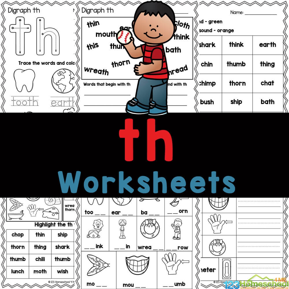 FREE Printable TH Sound Words Digraph Worksheets 10 Printable 5 Ways To Write Digraphs Worksheets Kindergarten 2nd Grade ELA Worksheets Etsy