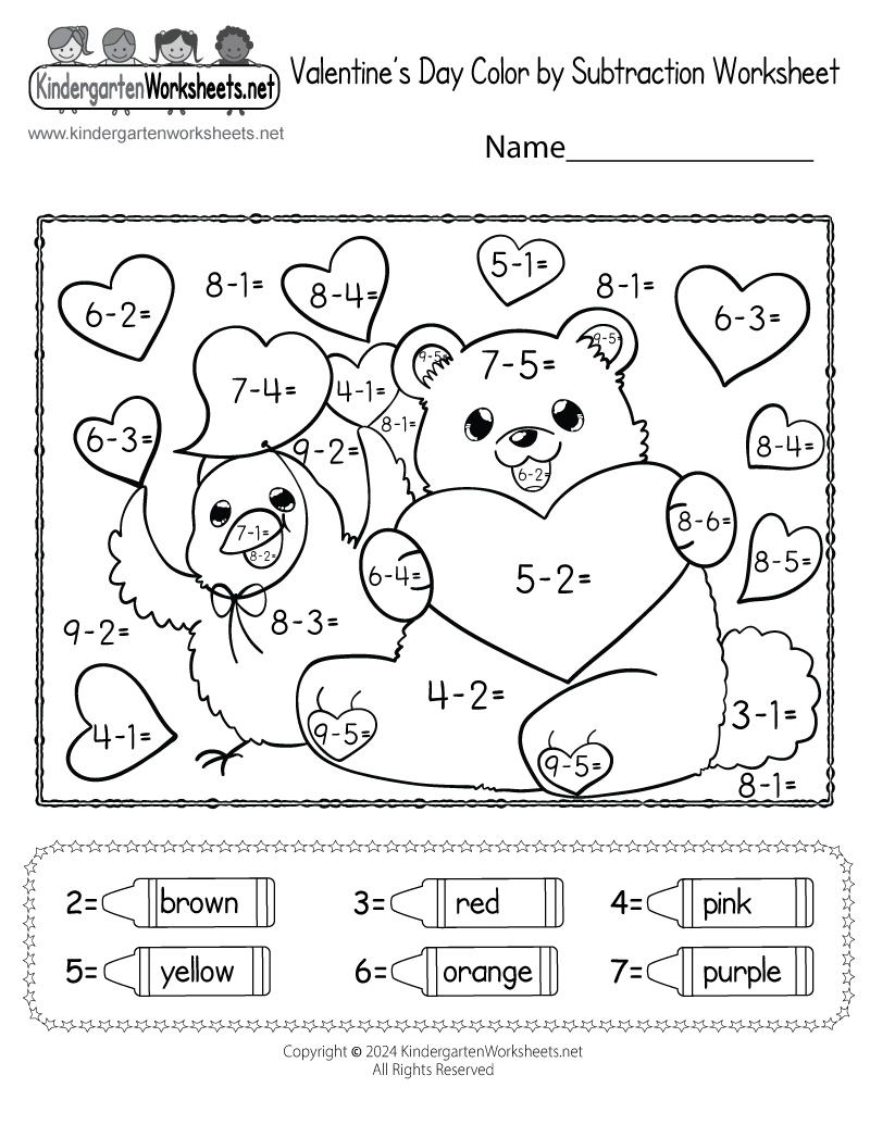Valentine S Day Kindergarten Worksheets February Made By Teachers