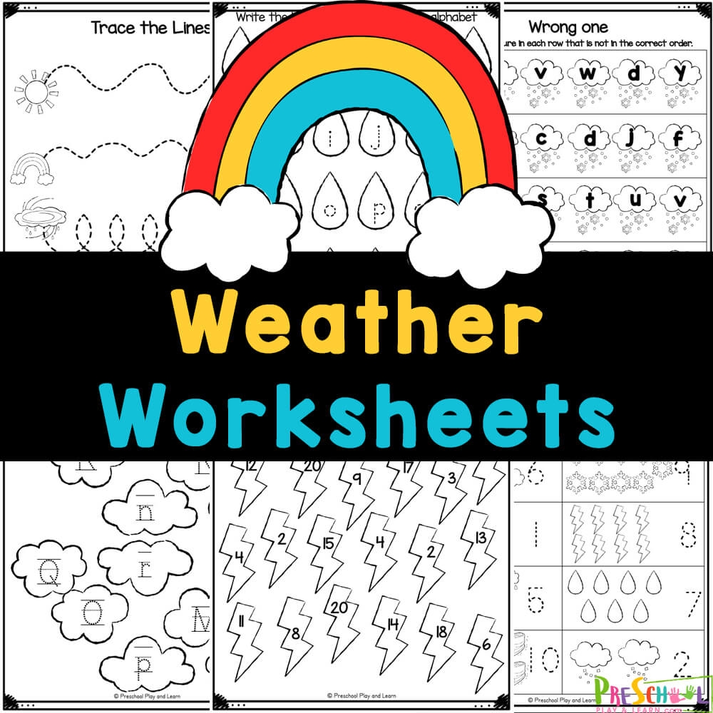 Free Printable Weather Worksheets For Preschoolers Kindergarten Free Printable Weather Worksheets For Preschoolers Kindergarten