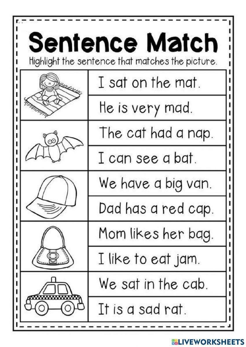 Free Reading Simple Sentences Worksheet For Kindergarten Download Free Reading Simple Sentences Worksheet For Kindergarten Png Images Free Worksheets On Clipart Library