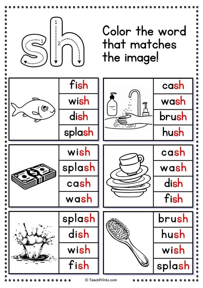 Free Sh Worksheets Teach Prints Free Sh Worksheets Teach Prints