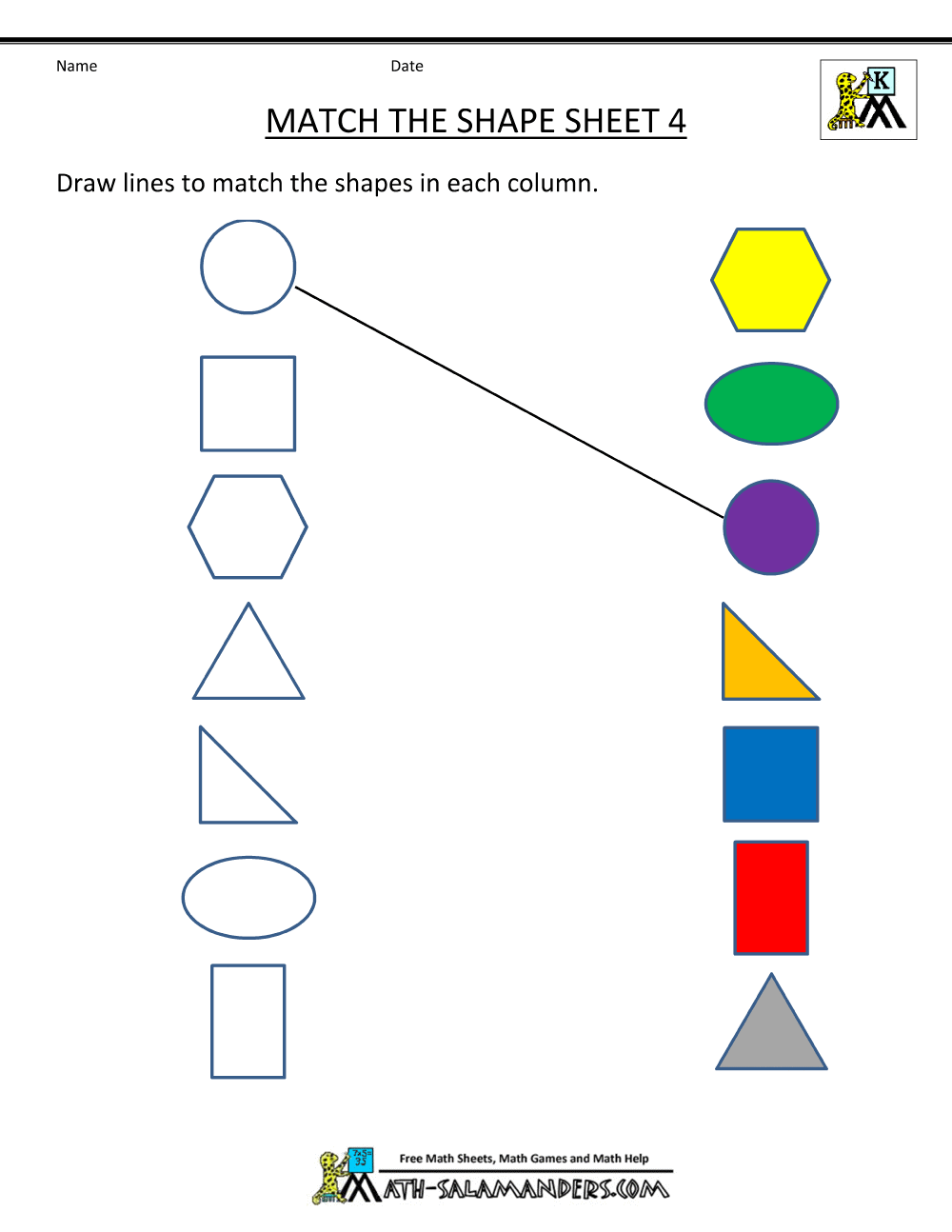 Free Shape Worksheets Kindergarten Shapes Worksheets