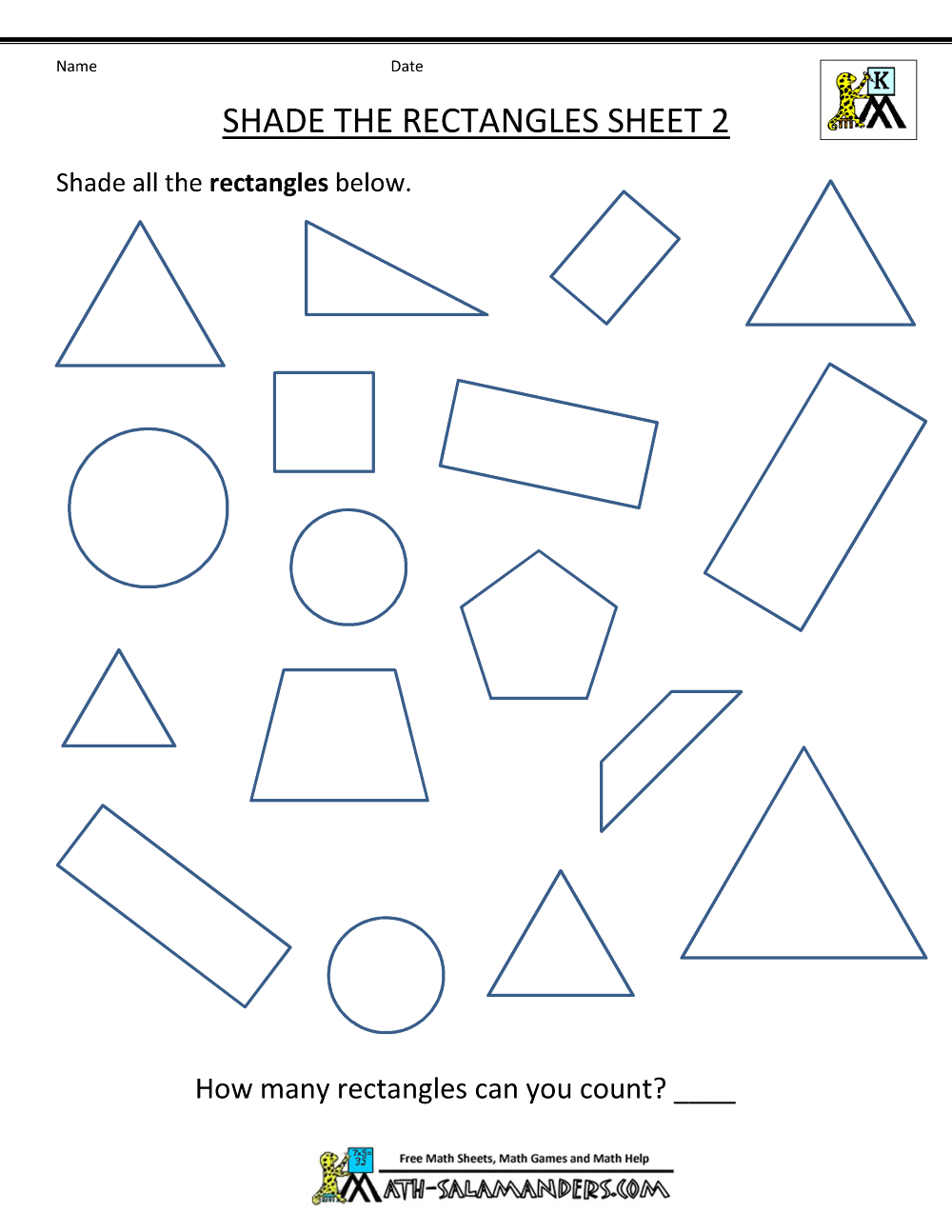 Free Shape Worksheets Kindergarten Free Shape Worksheets Kindergarten