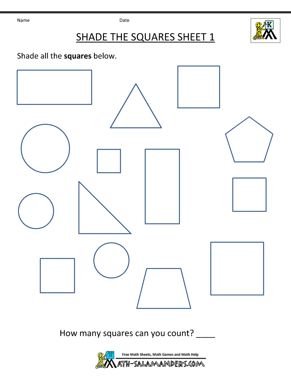 Free Shape Worksheets Kindergarten Free Shape Worksheets Kindergarten