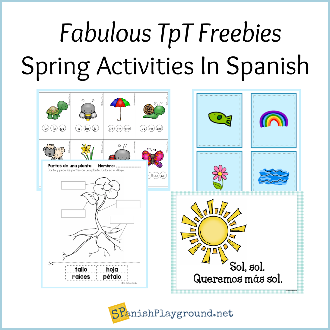 Free Spring Printables In Spanish Spanish Playground Free Spring Printables In Spanish Spanish Playground
