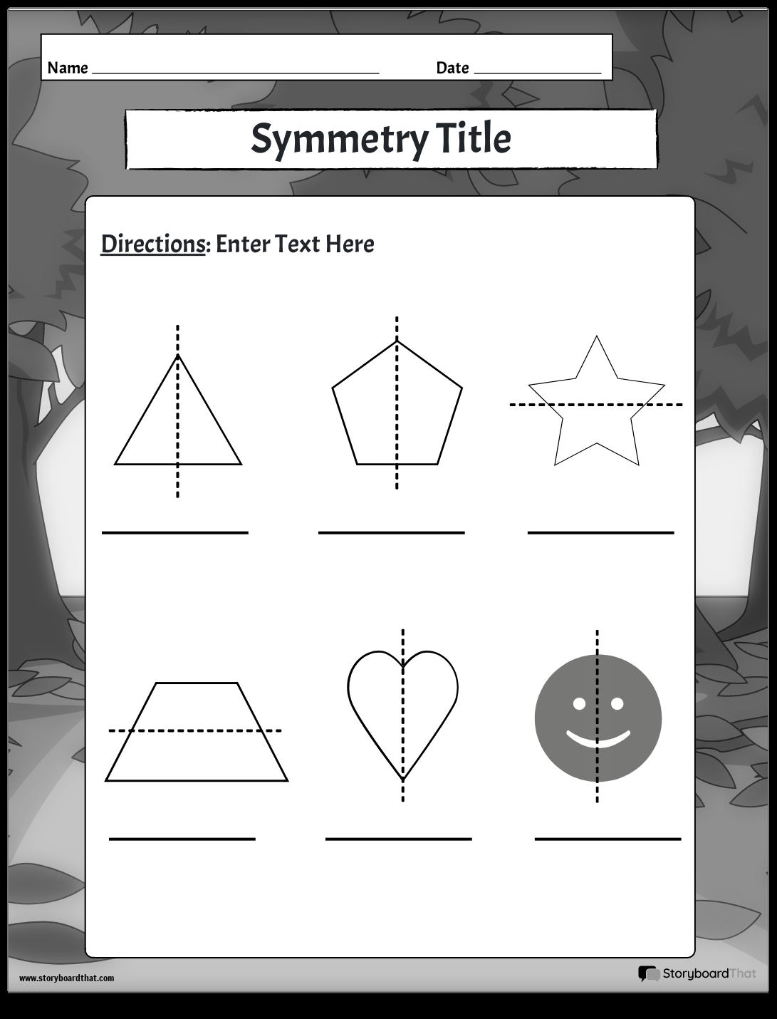 Free Symmetry Worksheets Customize With Storyboard That Free Symmetry Worksheets Customize With Storyboard That