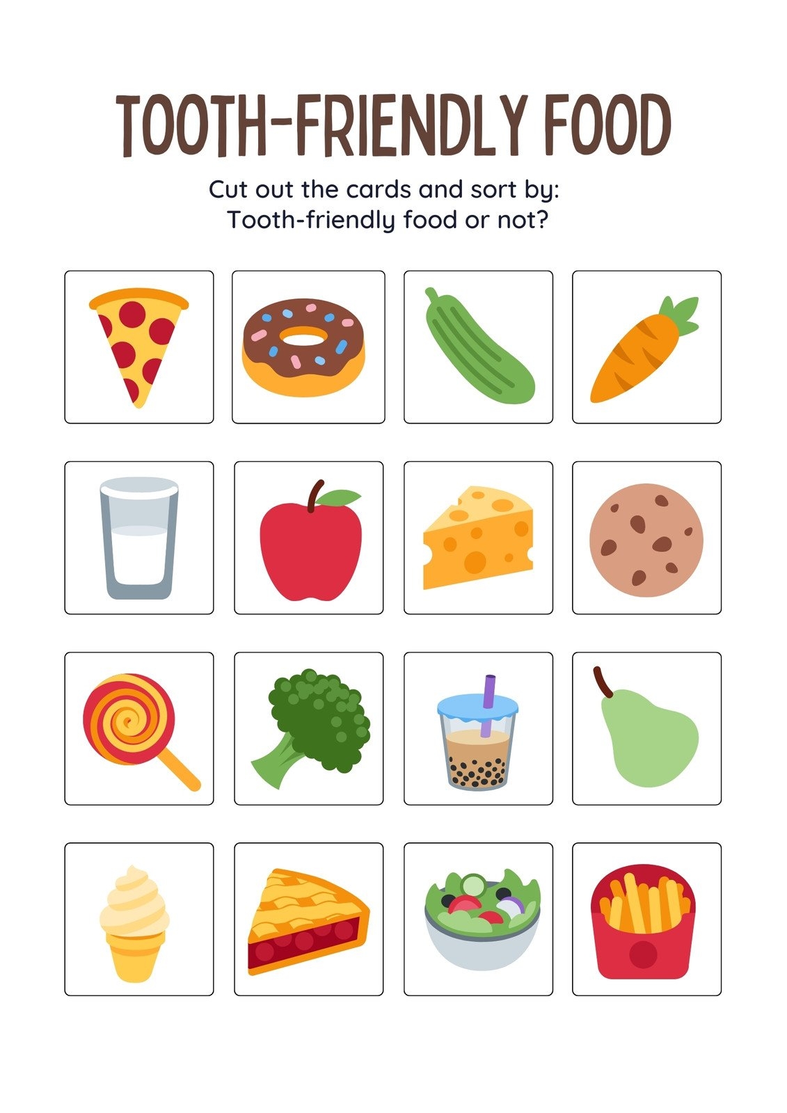 Free To Customize And Print Food Worksheet Templates Canva Sense Of Taste Sorting Activity Sorting Food Based On Taste Activity Sheets Sense Of Taste Cut And Paste Printable Worksheets PDF Etsy