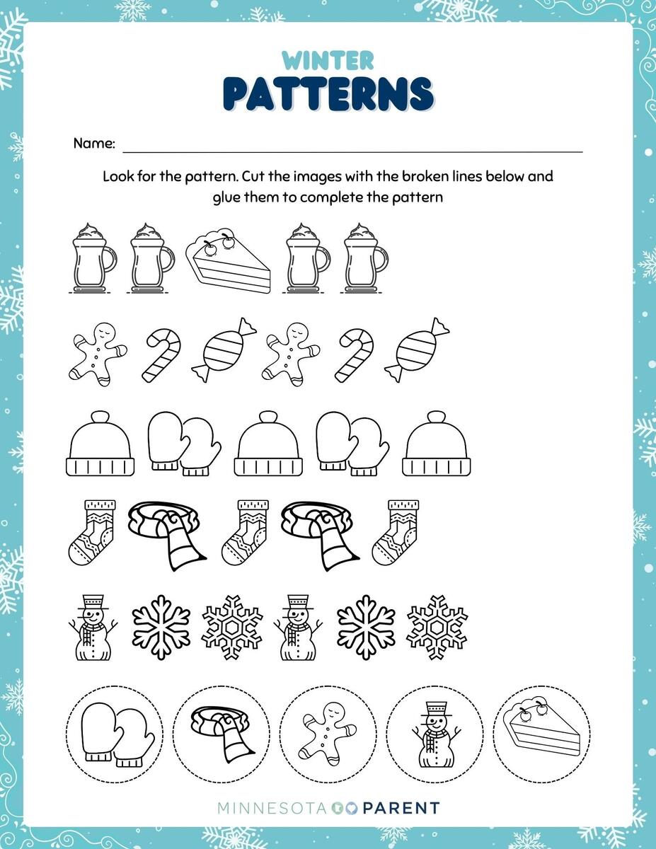 Free Winter Printables And Activity Pages For Kids Minnesota Parent