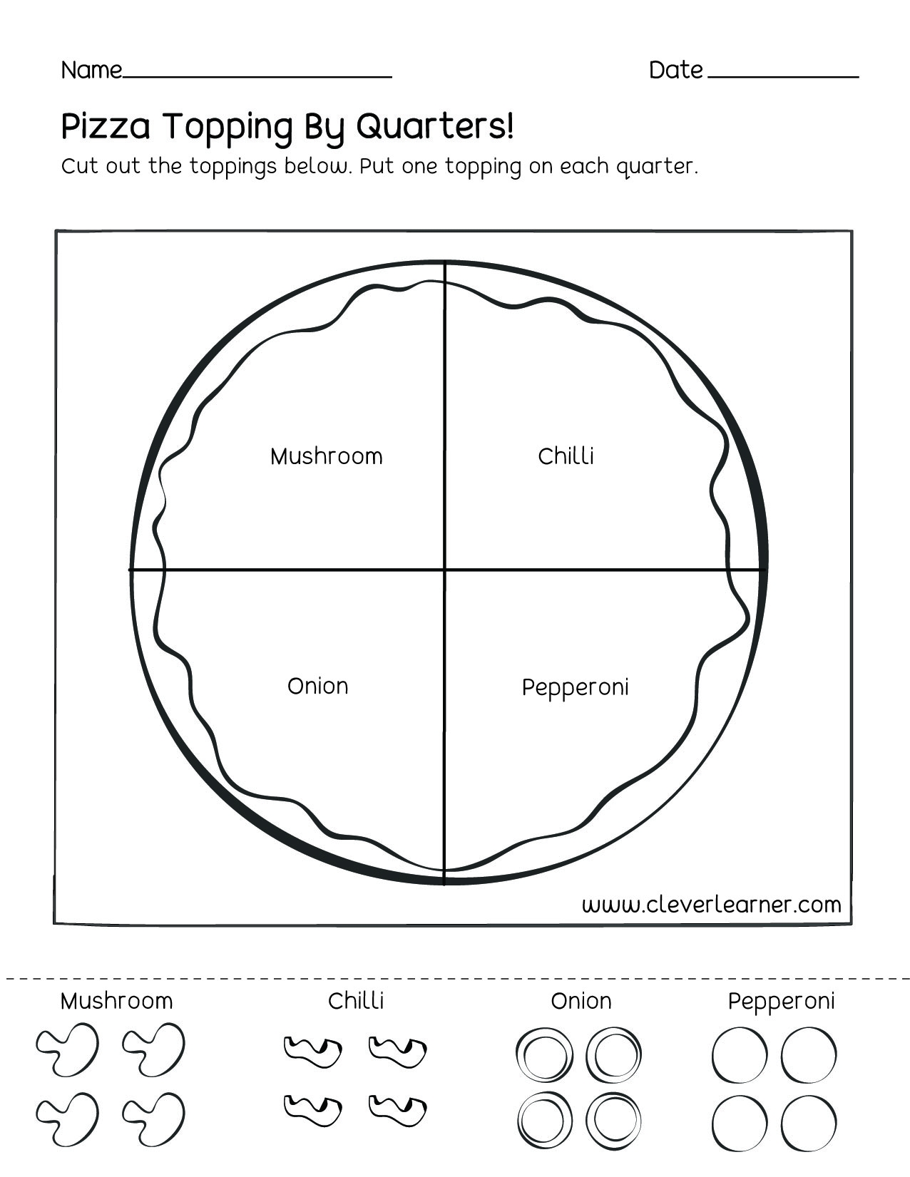 Fractions Fourths Quarters 1st Grade Math Worksheet Catholic TheCatholicKid