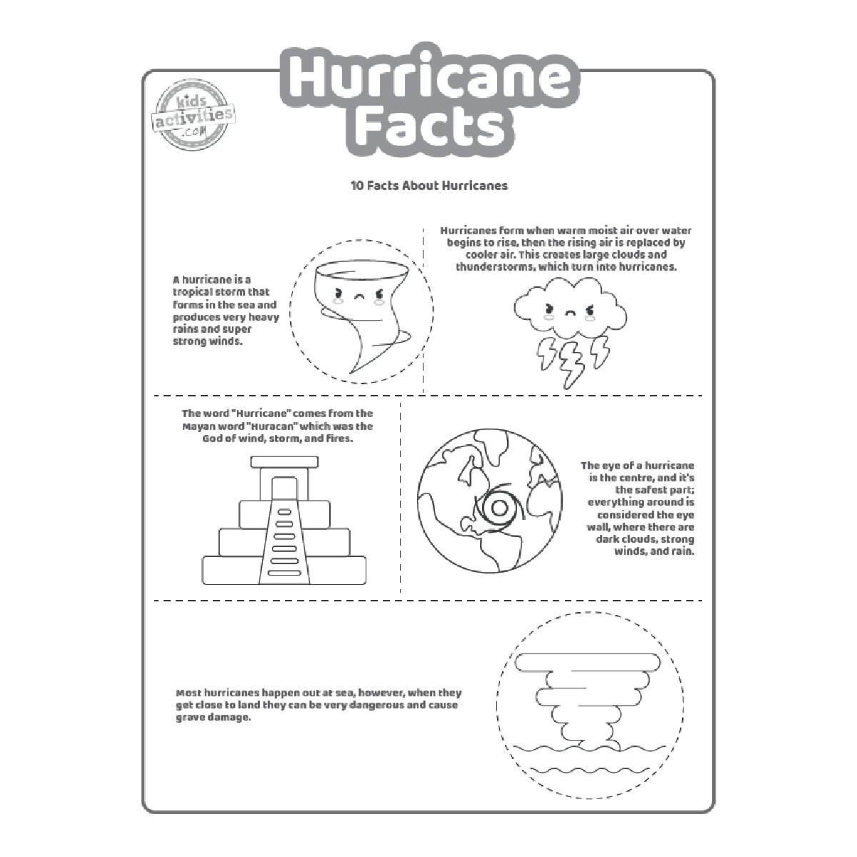 Fun Hurricane Facts For Kids To Print And Learn Kids Activities Blog Storm FKF Worksheet Fun And Educational Activities For Kids Florida Kiwanis Foundation