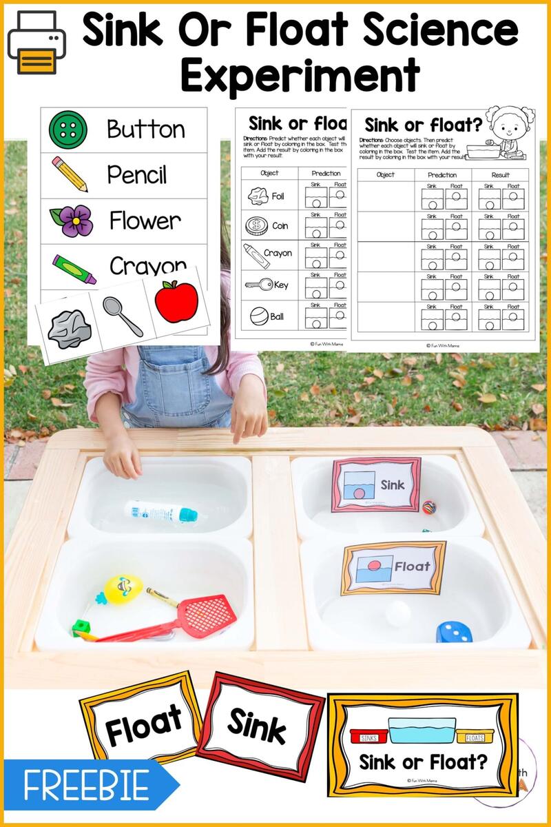 FUN Sink Or Float Experiment Worksheet FREE PRINTABLE FUN Sink Or Float Experiment Worksheet FREE PRINTABLE