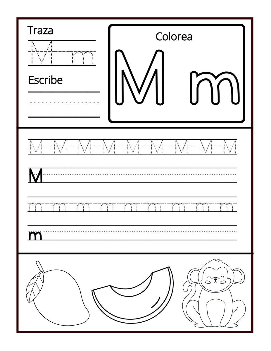Fun Spanish ABC Worksheets For Kids Trace Write And Color Made By Teachers
