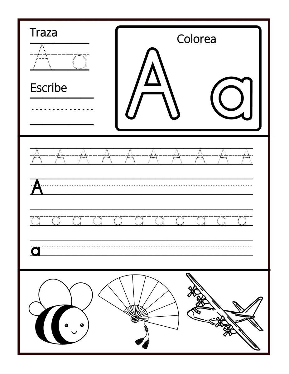 Fun Spanish ABC Worksheets For Kids Trace Write And Color Made By Teachers