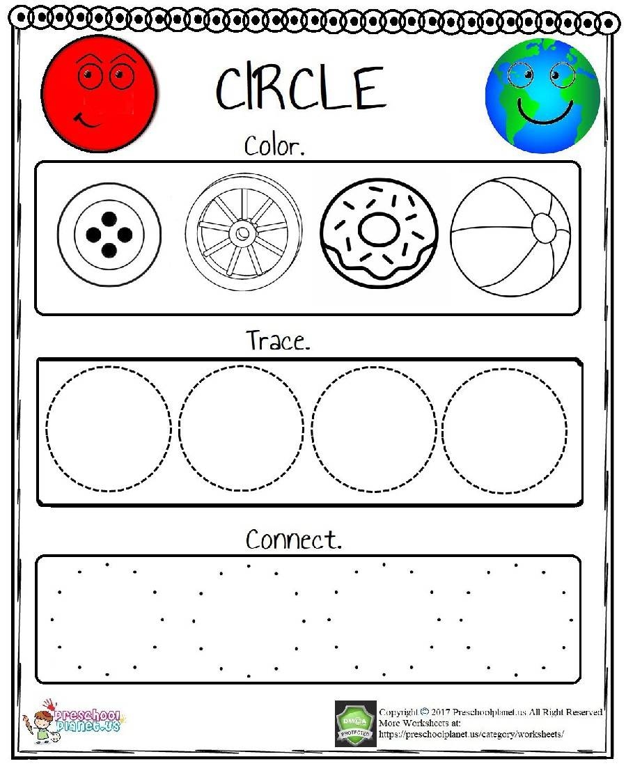 Funny 2D Circle Worksheet By Preschoolplanet TPT Funny 2D Circle Worksheet By Preschoolplanet TPT
