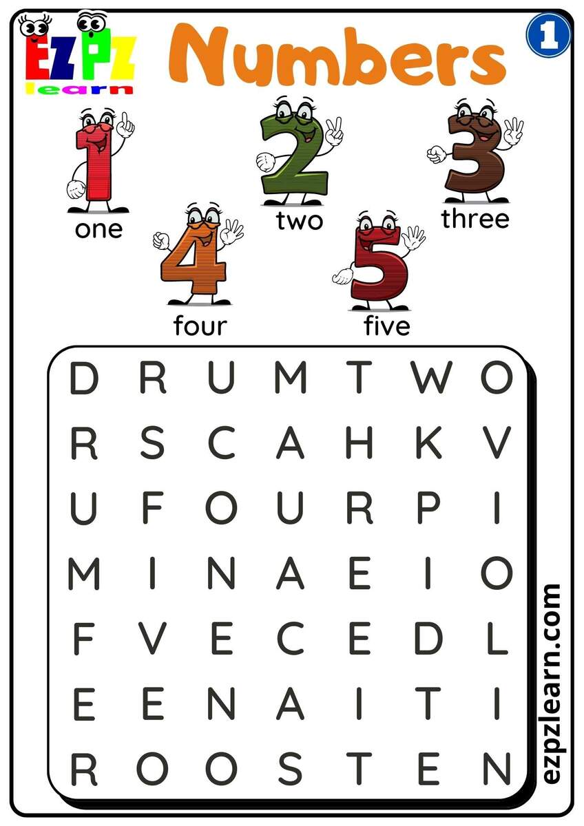 G1 Numbers Word Search Worksheet For Kindergarten And ESL Students Free Download Ezpzlearn G1 Numbers Word Search Worksheet For Kindergarten And ESL Students Free Download Ezpzlearn