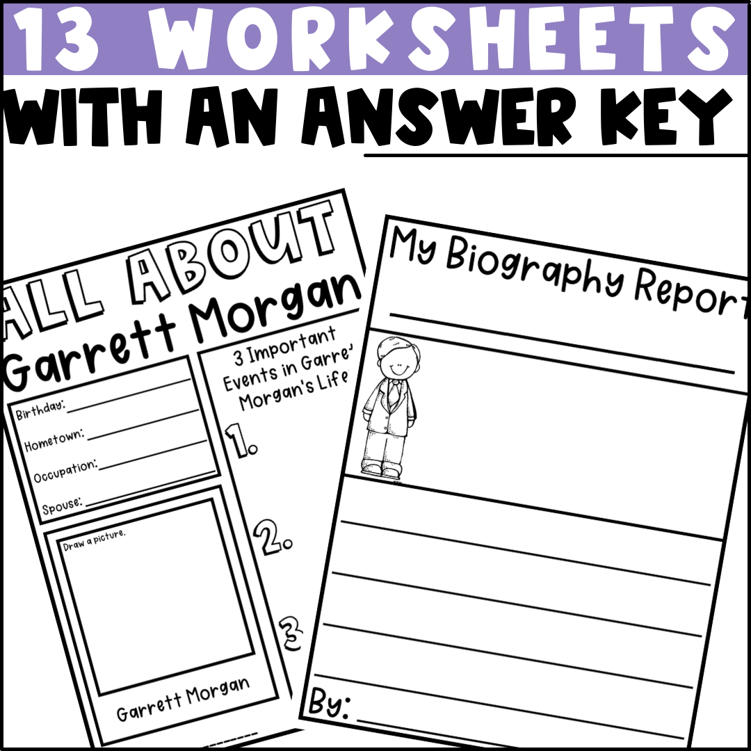 Garrett Morgan Biography Activities Flip Book Report Black History Month Made By Teachers