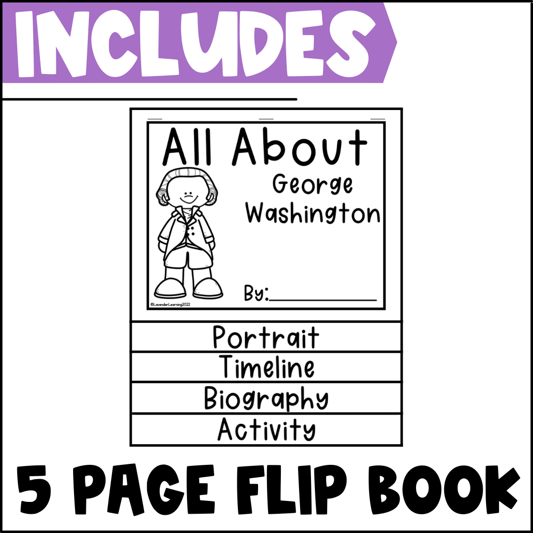 George Washington Biography Activities For Kindergarten 1st Grade 2nd Grade Classful