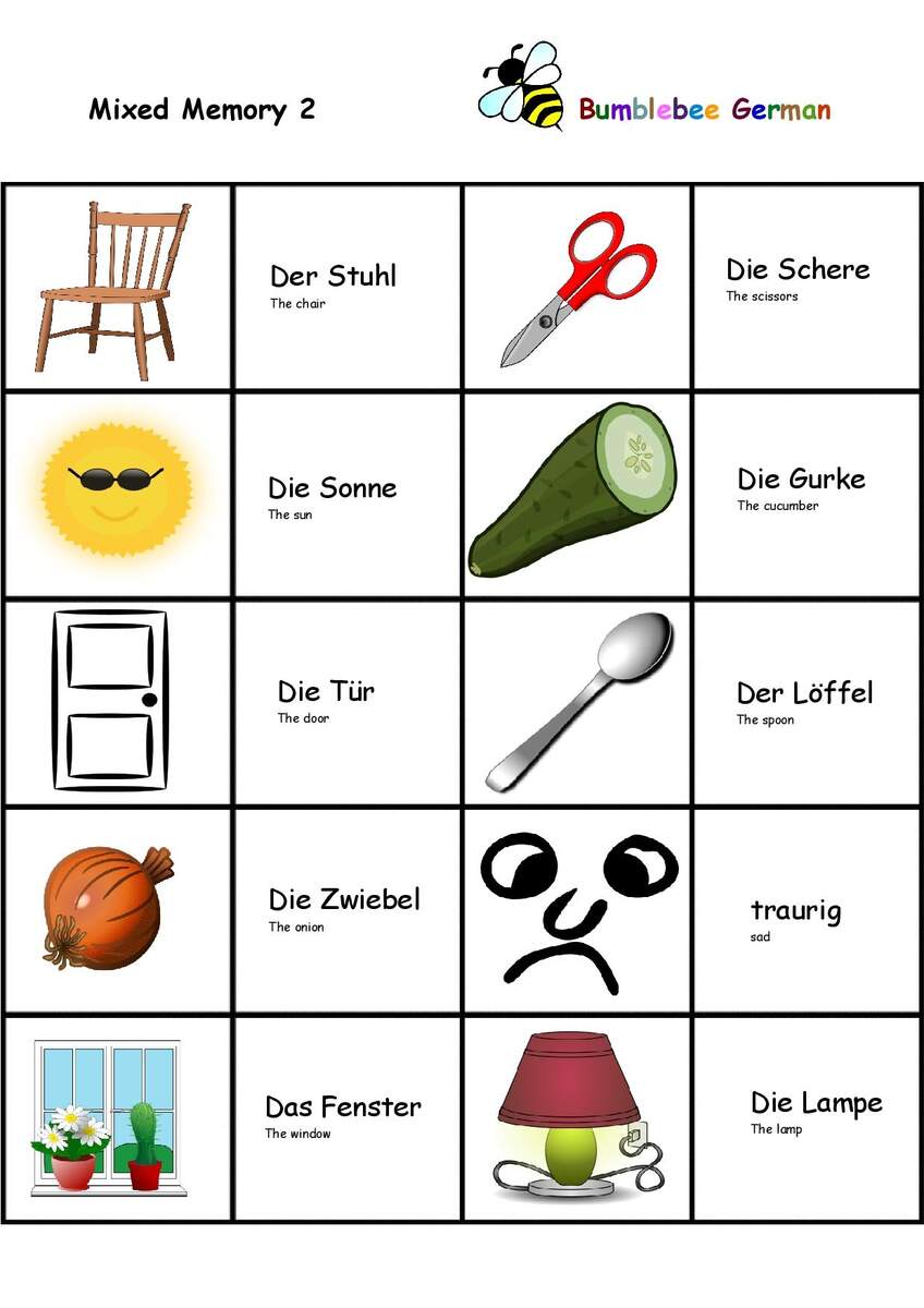German Worksheets For Kids Printouts BeeGerman Worksheets Library