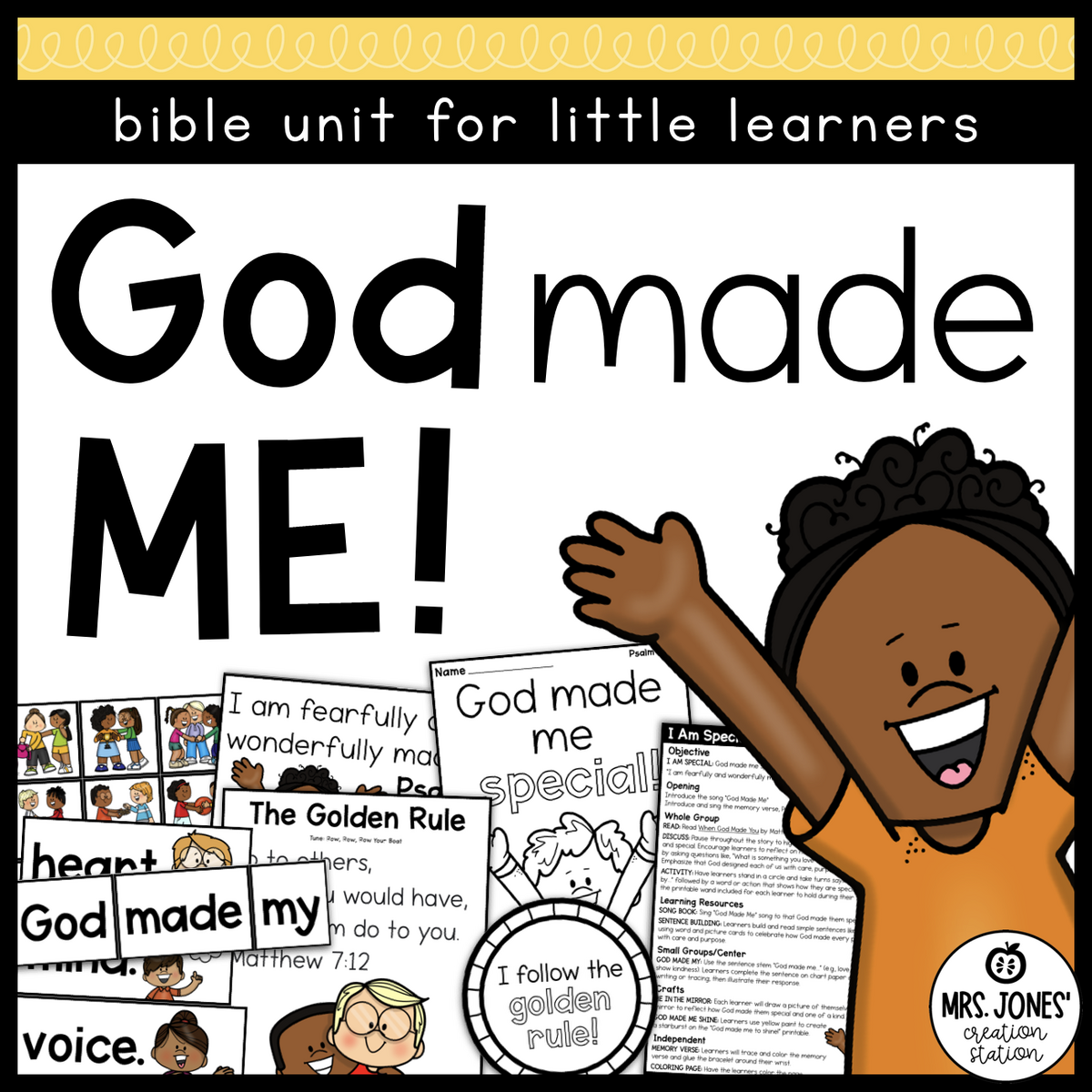 God Made Me Bible Unit For Preschool Kindergarten MJCS God Made Me Bible Unit For Preschool Kindergarten MJCS
