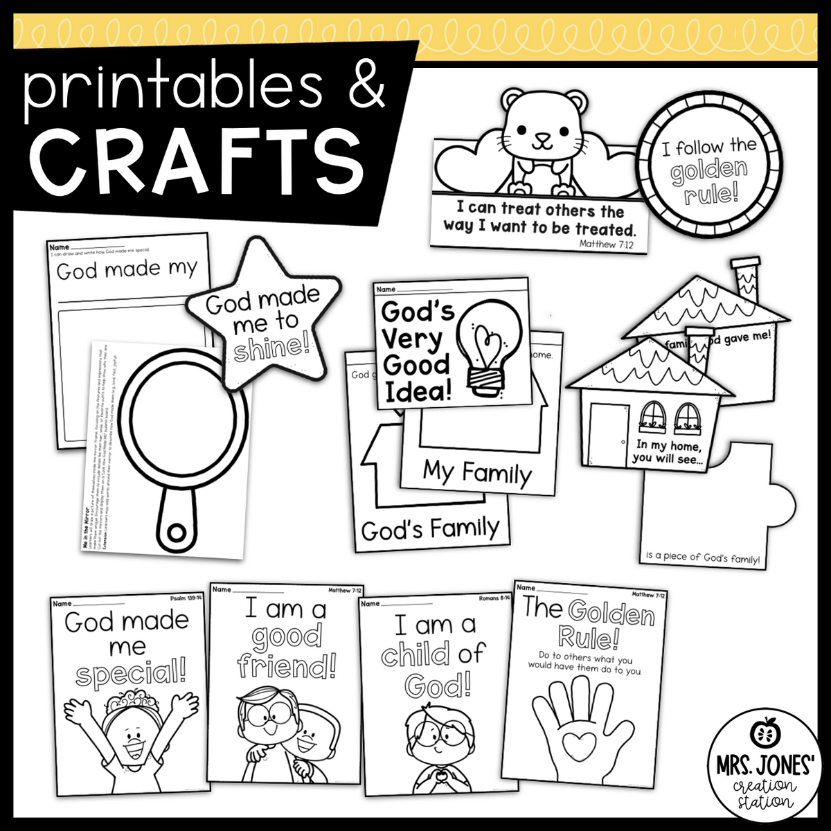 God Made Me Bible Unit For Preschool Kindergarten MJCS Creation Bible Lesson Worksheets 10 Free PDF Printables Printablee