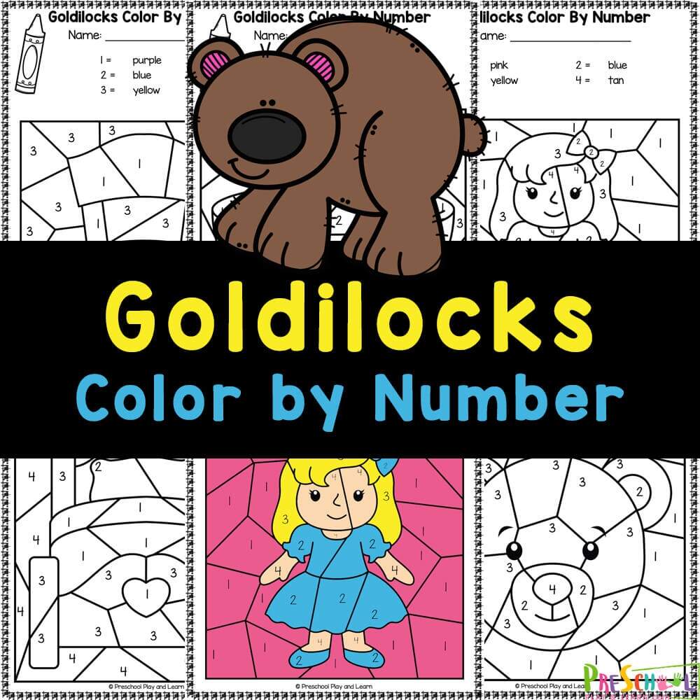 Goldilocks And The Three Bears Color By Number Worksheets Goldilocks And The Three Bears Color By Number Worksheets