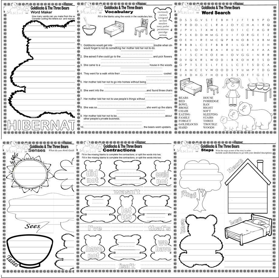 Goldilocks And The Three Bears Read Aloud Book Companion Reading Comprehension Worksheets Classful