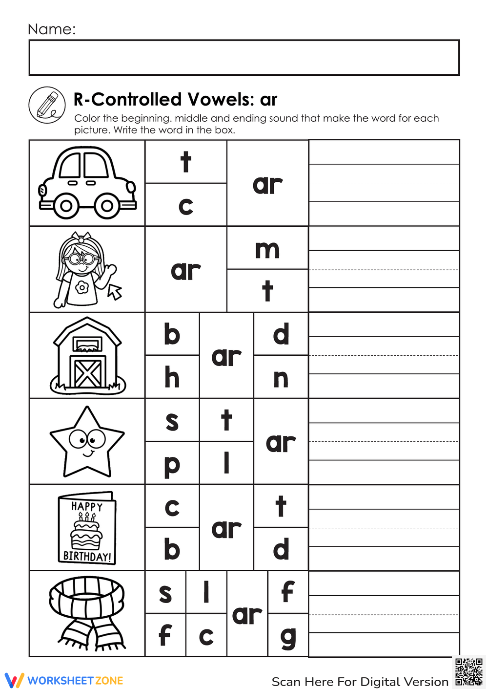 Grade 1 Onsets And Rimes Worksheets Printable