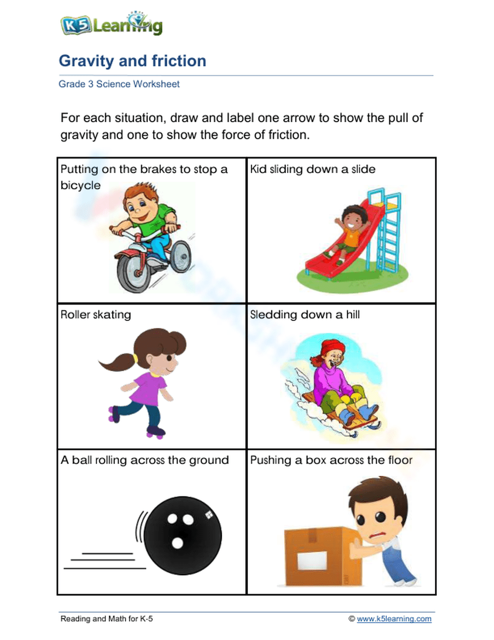 Gravity And Friction 1 Worksheet Worksheets Library
