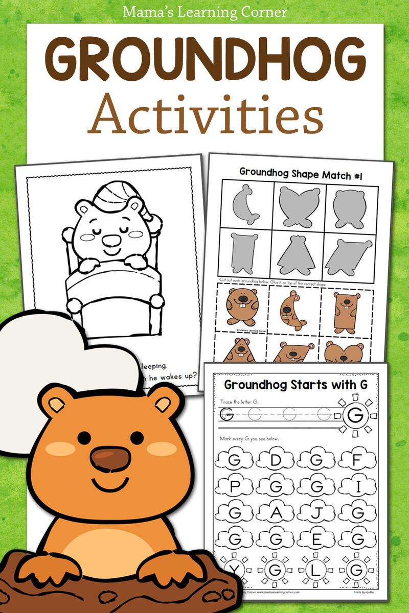 Groundhog Day Worksheets And Activities Mamas Learning Corner Groundhog Day Book And Activities For Kids JD S Rockin Readers