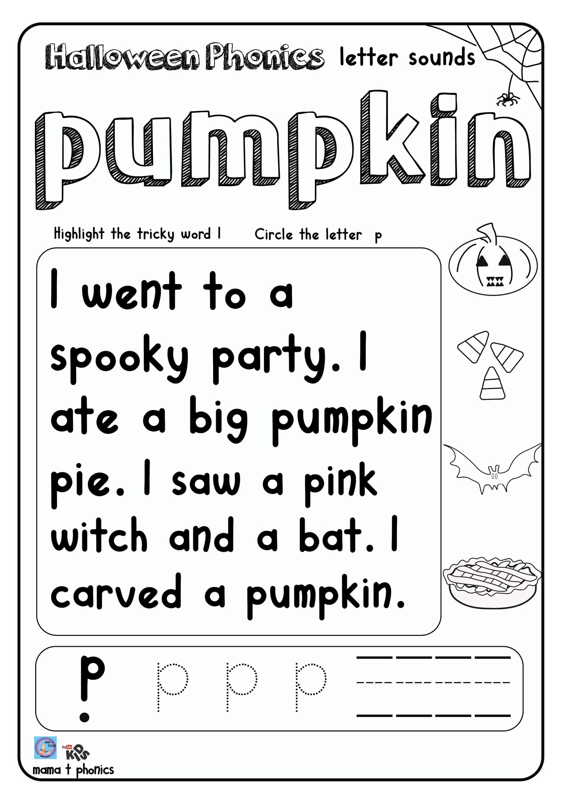 Halloween Phonics Fun Letter Sounds CVC Words Tricky Words Sight Words Etsy