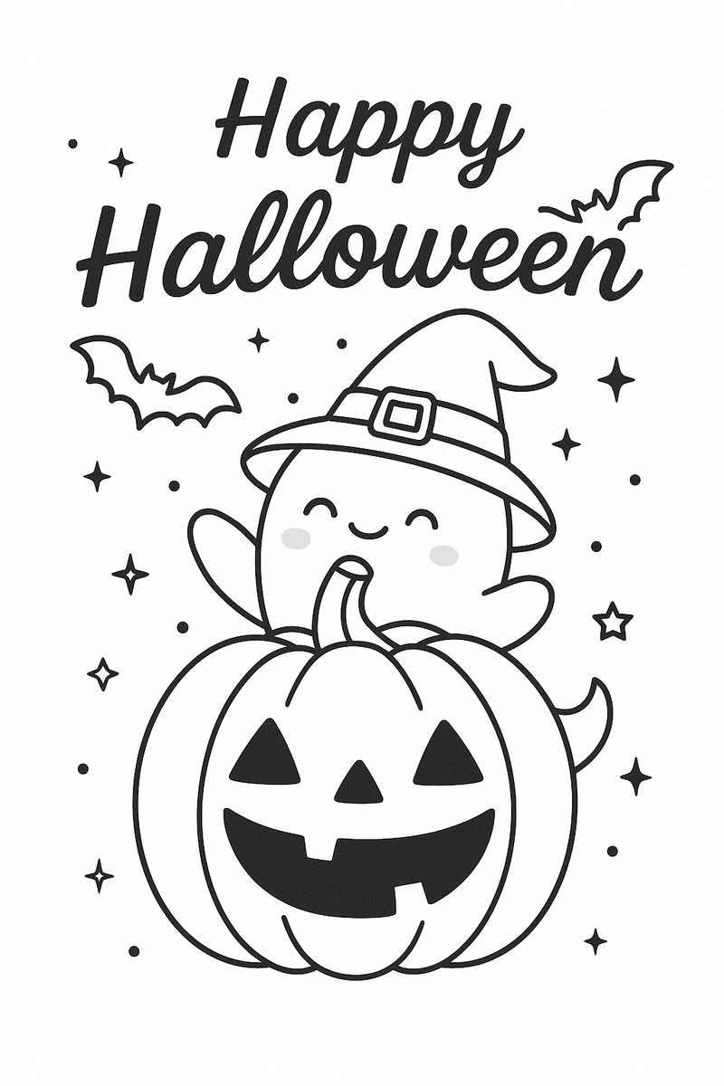 Halloween Printable Coloring Pages EBay Happy Halloween Coloring Page Mummy Free Printable PDF Download Ezpzlearn