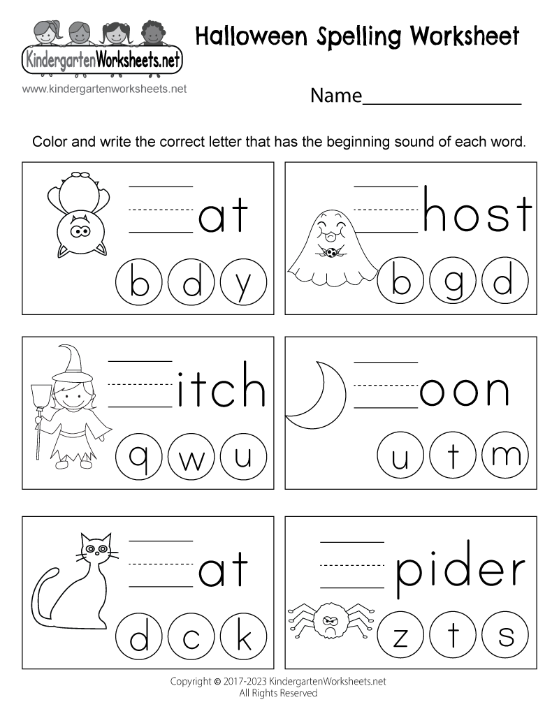 Halloween Spelling Worksheet Free Printable Digital PDF Free Halloween Worksheets