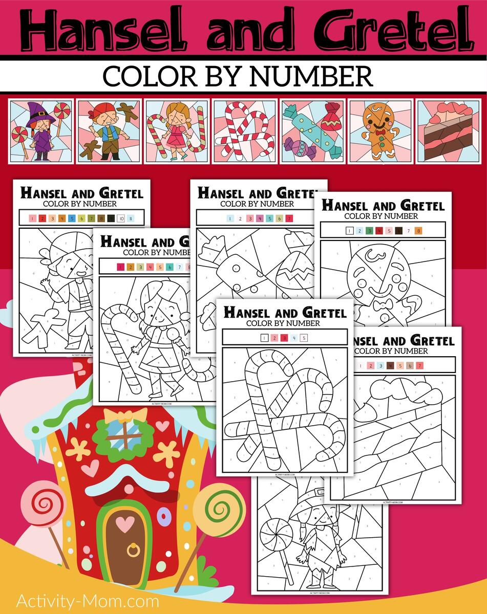 Hansel And Gretel Color By Number Pages Free The Activity Mom
