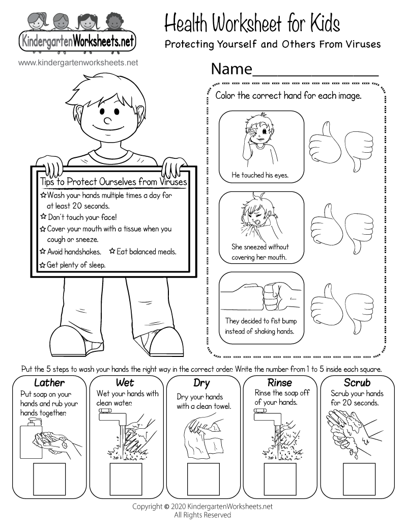 Health Worksheet For Kids Free Printable Digital PDF Health Worksheet For Kids Free Printable Digital PDF