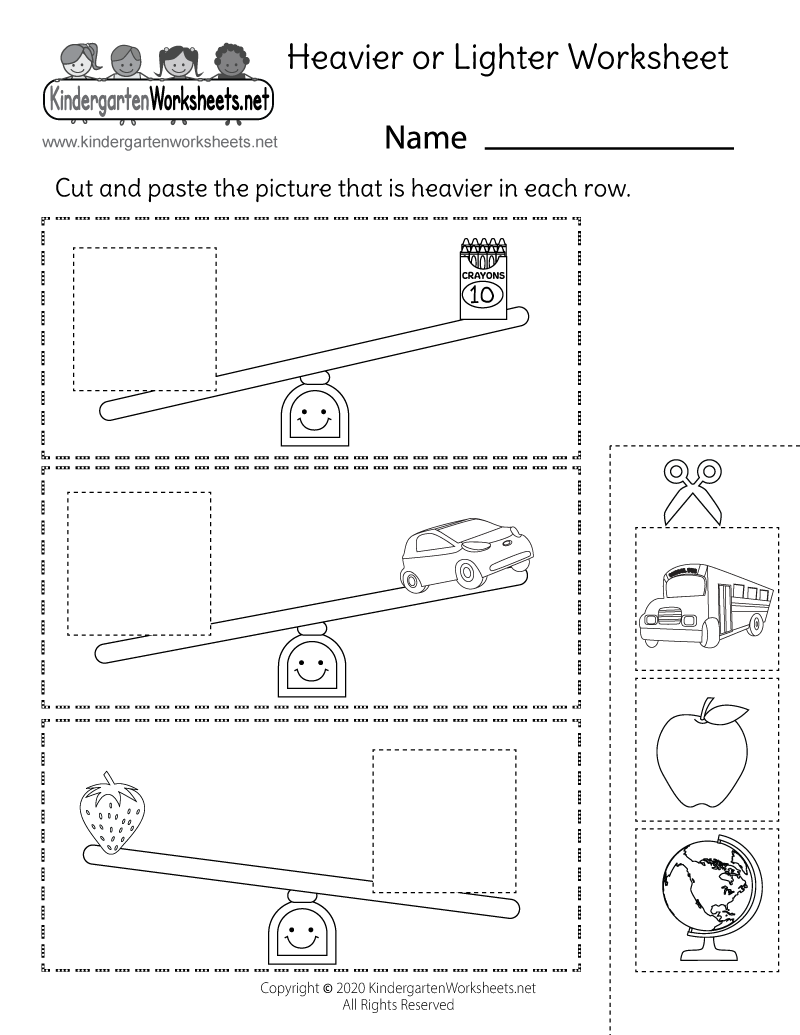 Heavier Or Lighter Worksheet Free Printable Digital PDF Heavier Or Lighter Worksheet Free Printable Digital PDF