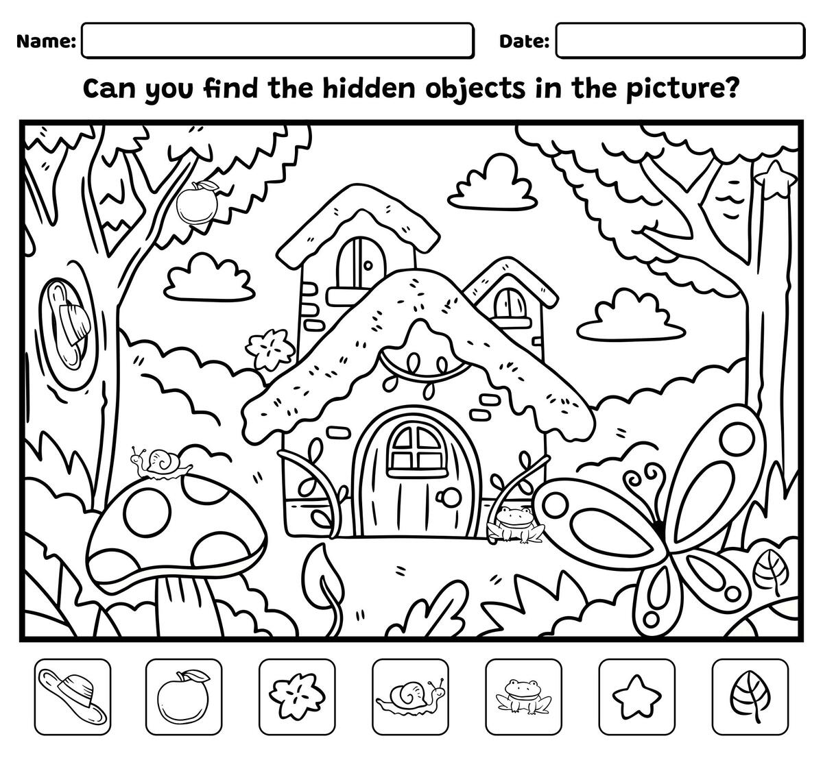 Hidden Object 20 Free PDF Printables Printablee