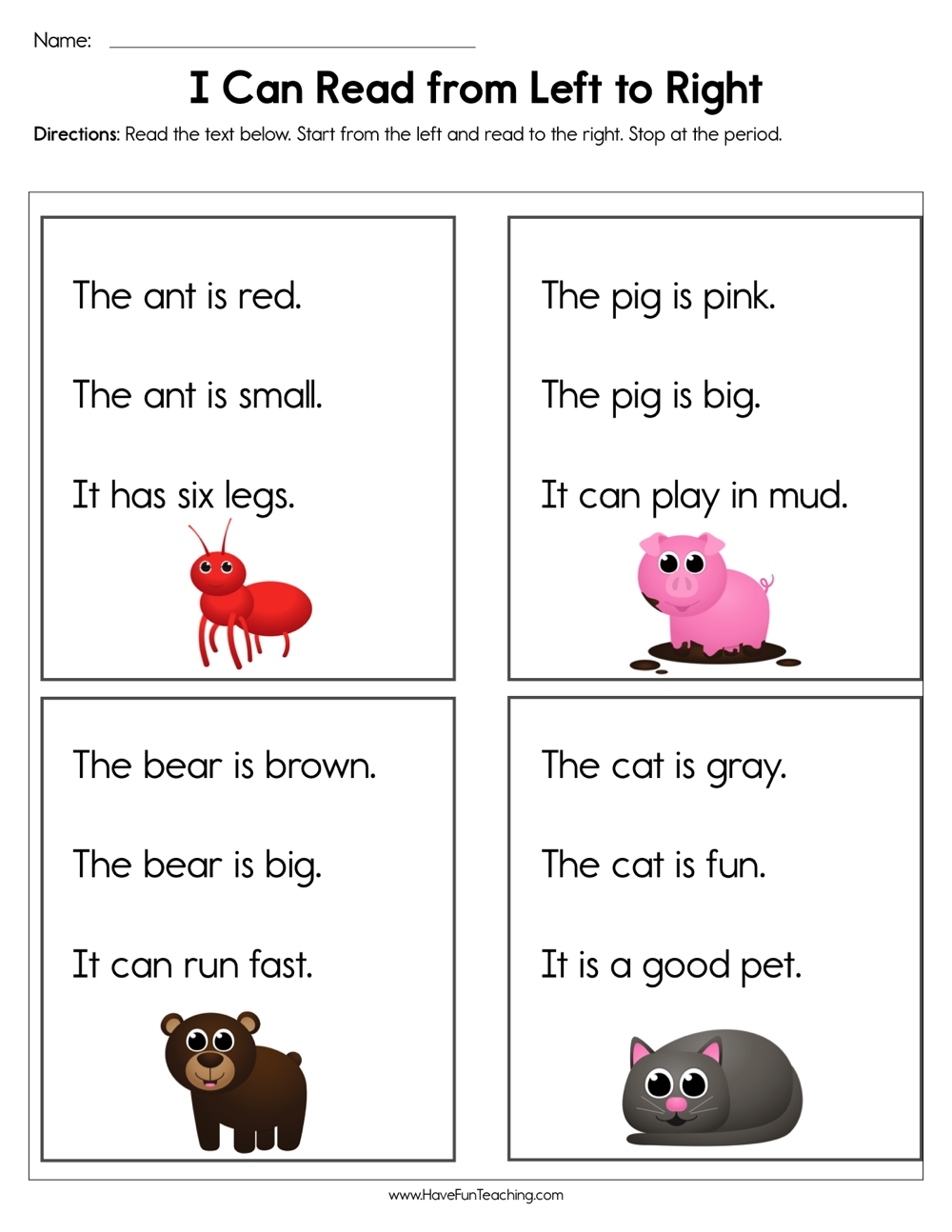 50 Kindergarten 1st Grade Reading Comprehension Passages Worksheets Sentences Reading Worksheet Fluency Worksheet English Passage Etsy Israel