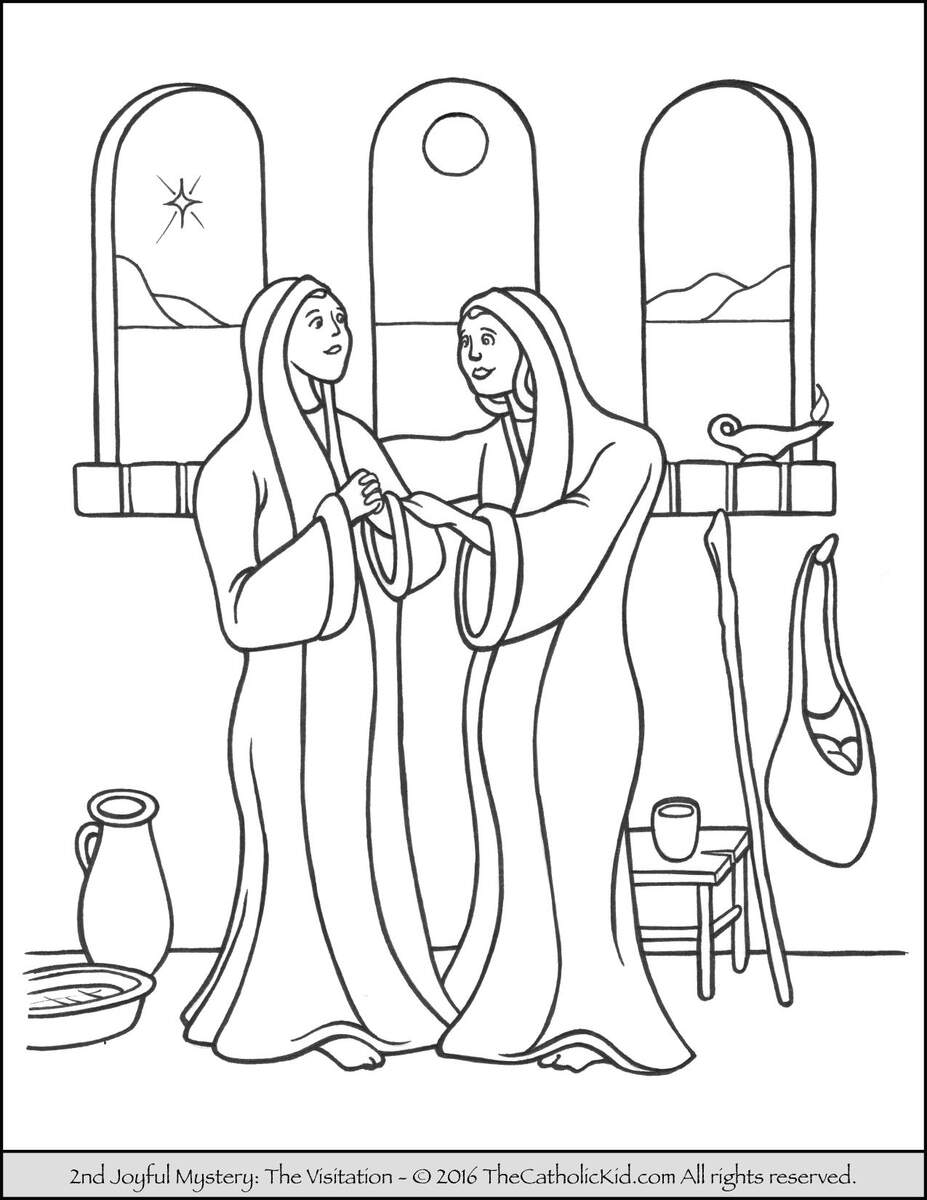 Joyful Mysteries Rosary Coloring Pages The Catholic Kid Joyful Mysteries Rosary Coloring Pages The Catholic Kid
