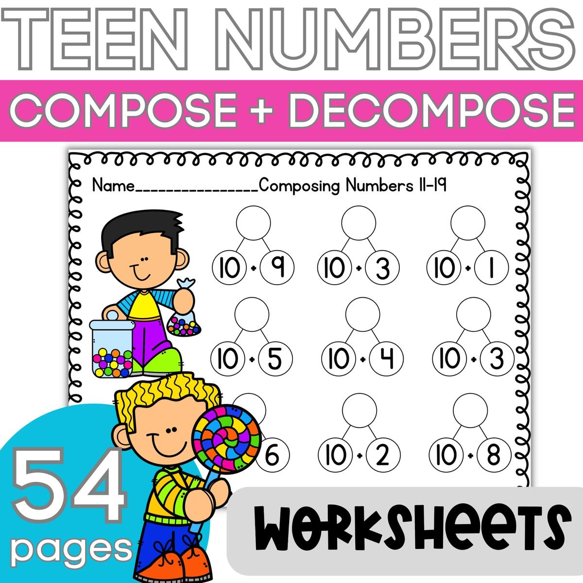 9 Free Decomposing Numbers Kindergarten Worksheet Worksheets Library