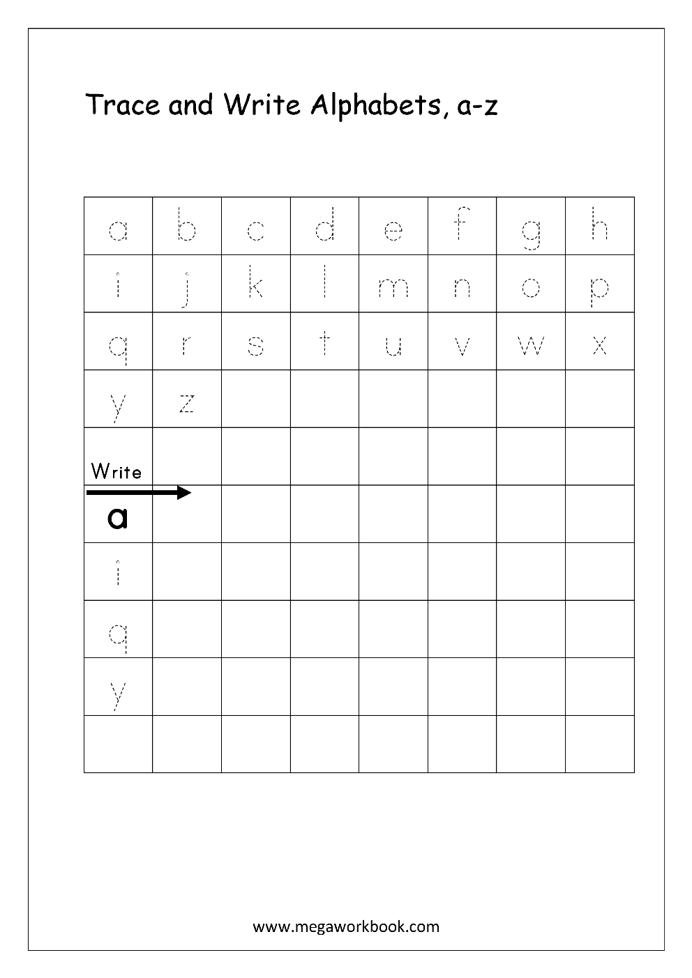 Kindergarten Alphabet Worksheets Free Printable Alphabet Worksheets Alphabet Writing Worksheets Small Letters Lowercase MegaWorkbook Kindergarten Alphabet Worksheets Free Printable Alphabet Worksheets Alphabet Writing Worksheets Small Letters Lowercase MegaWorkbook