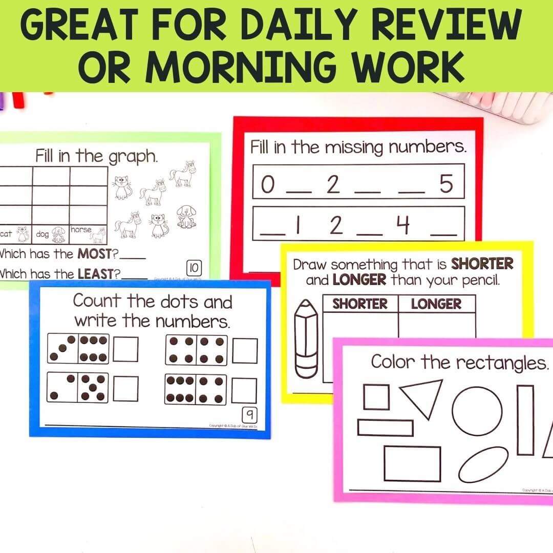 Kindergarten Daily Math Review Journal September A Dab Of Glue Will Do Kindergarten Daily Math Review Journal September A Dab Of Glue Will Do
