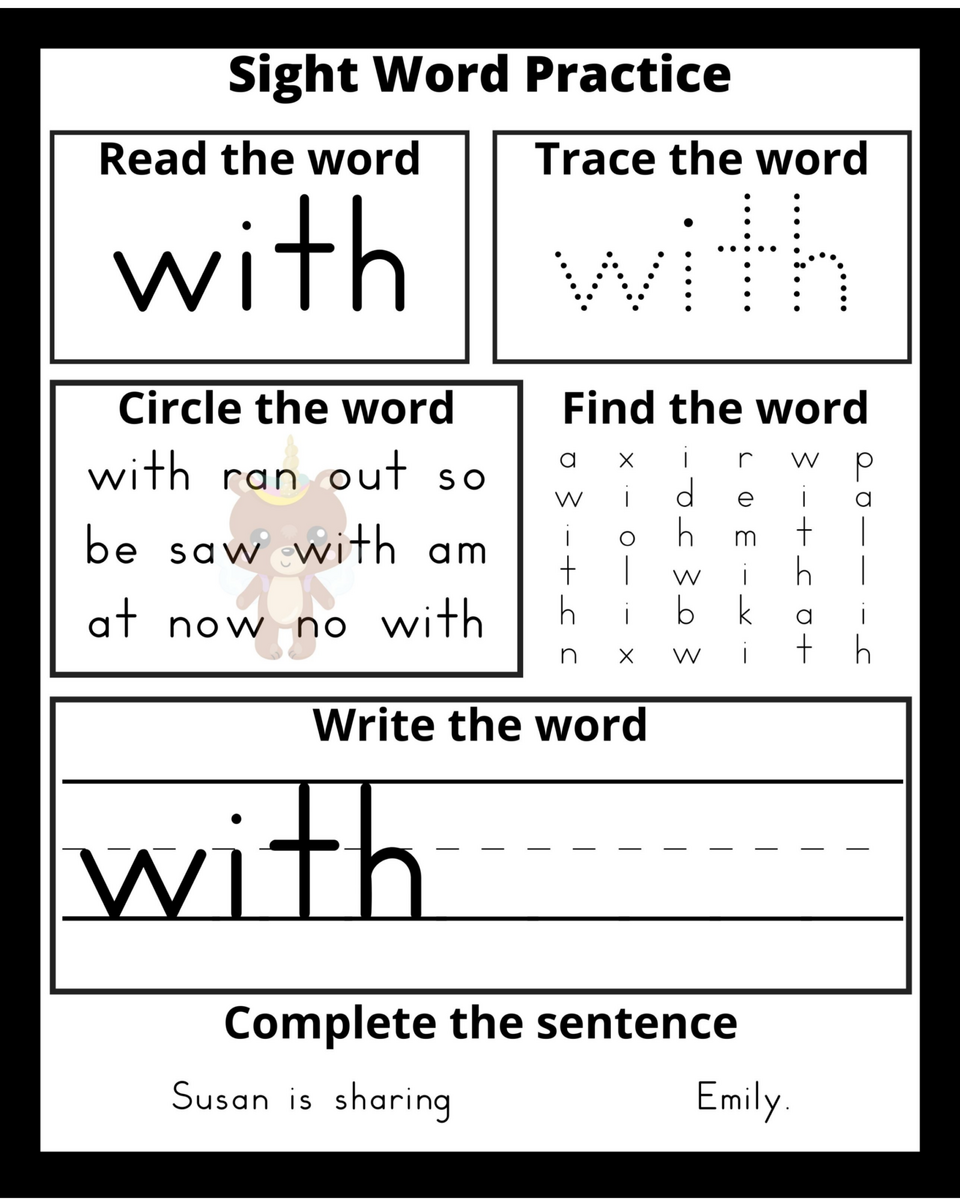 Kindergarten Dolch Sight Words Practice Extreme Couponing Mom