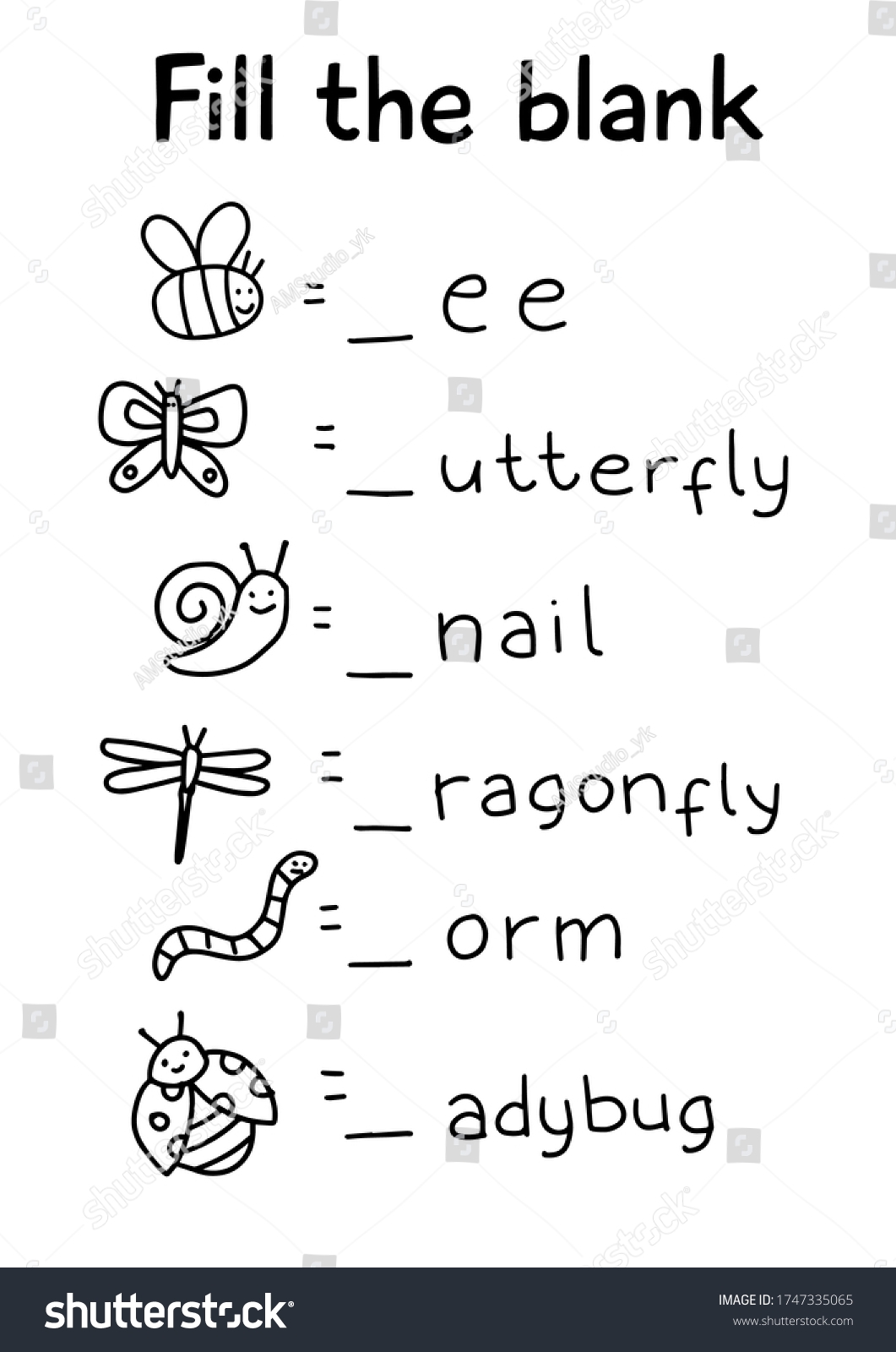 Kindergarten Fiil Blank Worksheet Printable Activity Stock Vector Royalty Free 1747335065 Shutterstock Kindergarten Fiil Blank Worksheet Printable Activity Stock Vector Royalty Free 1747335065 Shutterstock