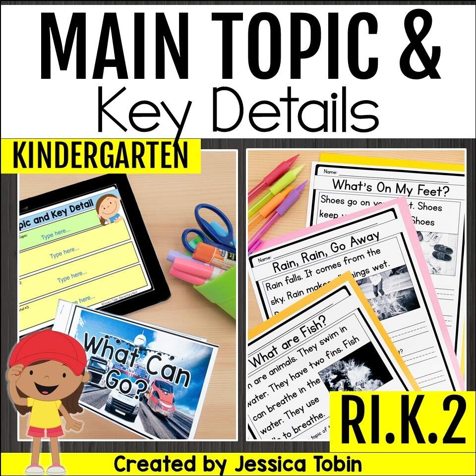 Kindergarten Main Topic And Key Details Worksheets RI K 2