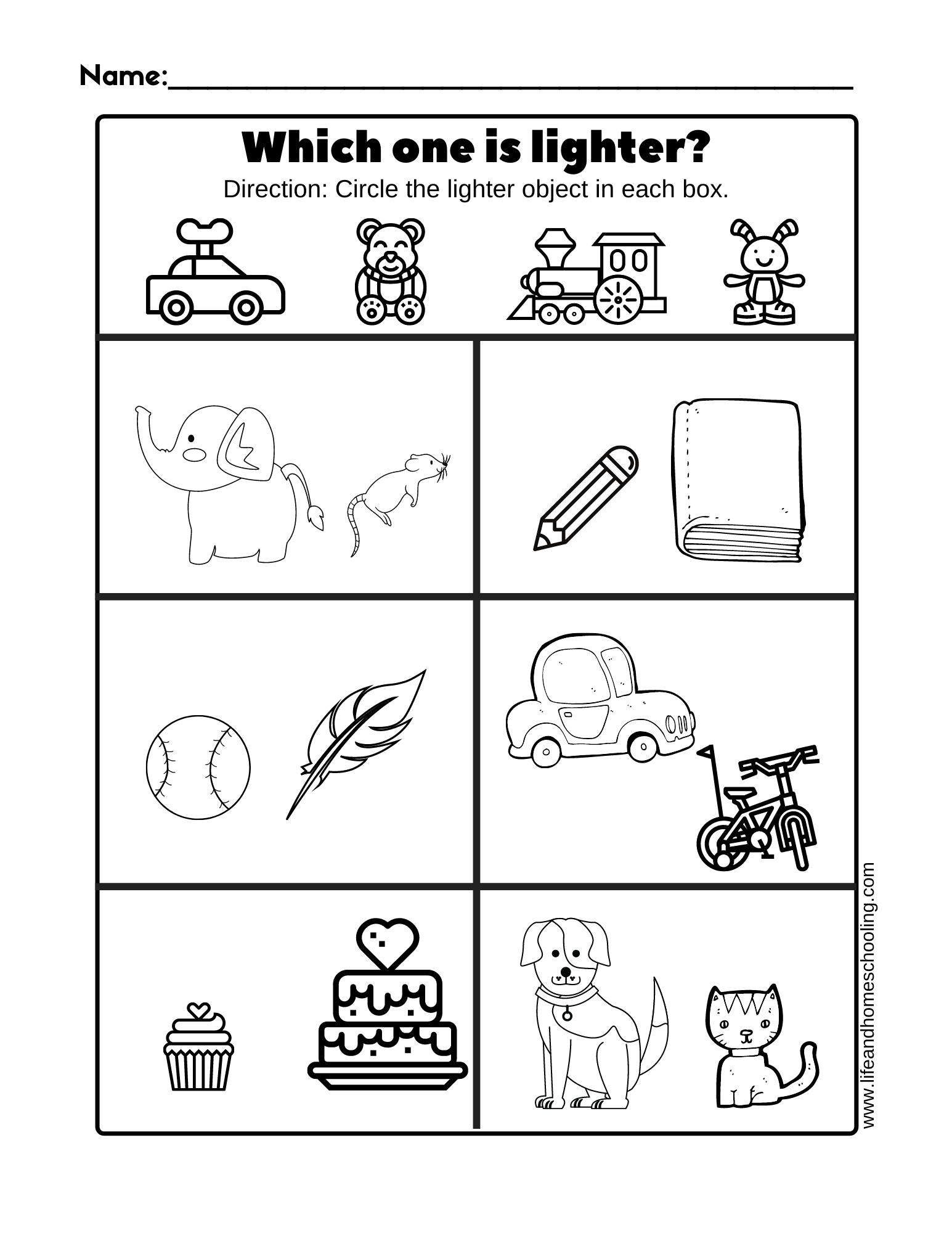 Kindergarten Math Heavy Light Made By Teachers