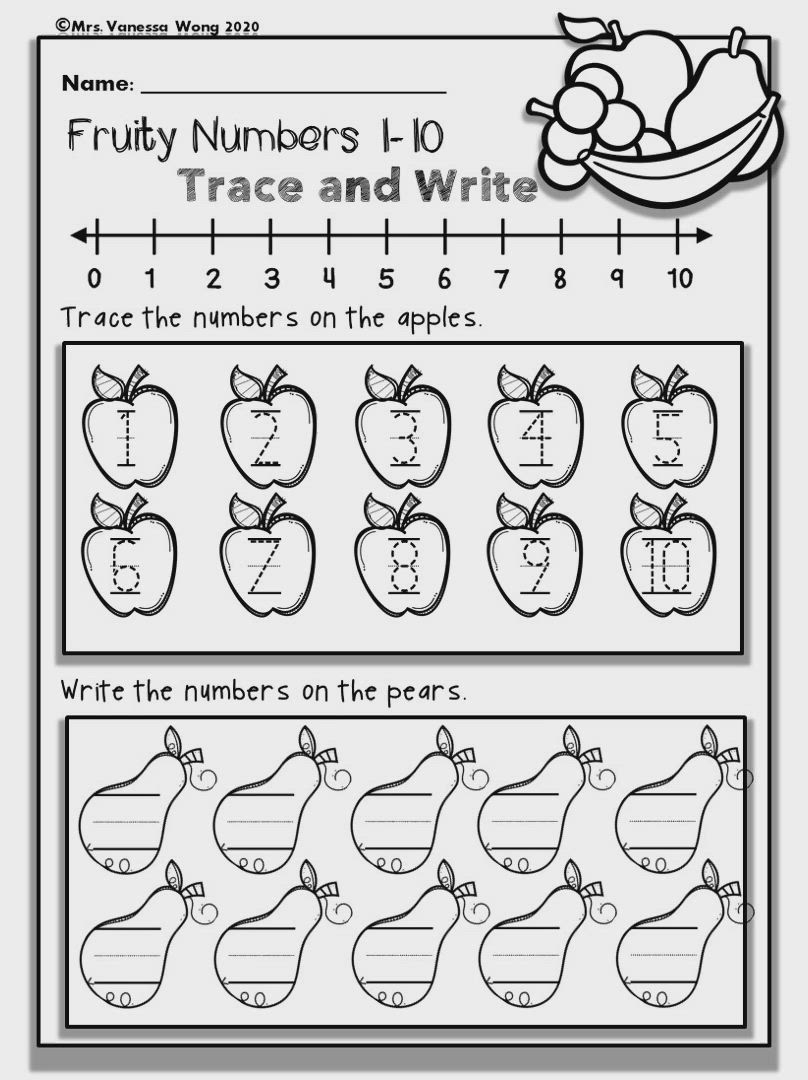 Kindergarten Math Worksheets Numbers 1 10 Number Order Distance Learning