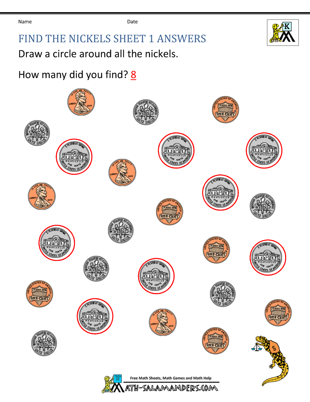 Kindergarten Money Worksheets 1st Grade Kindergarten Money Worksheets 1st Grade