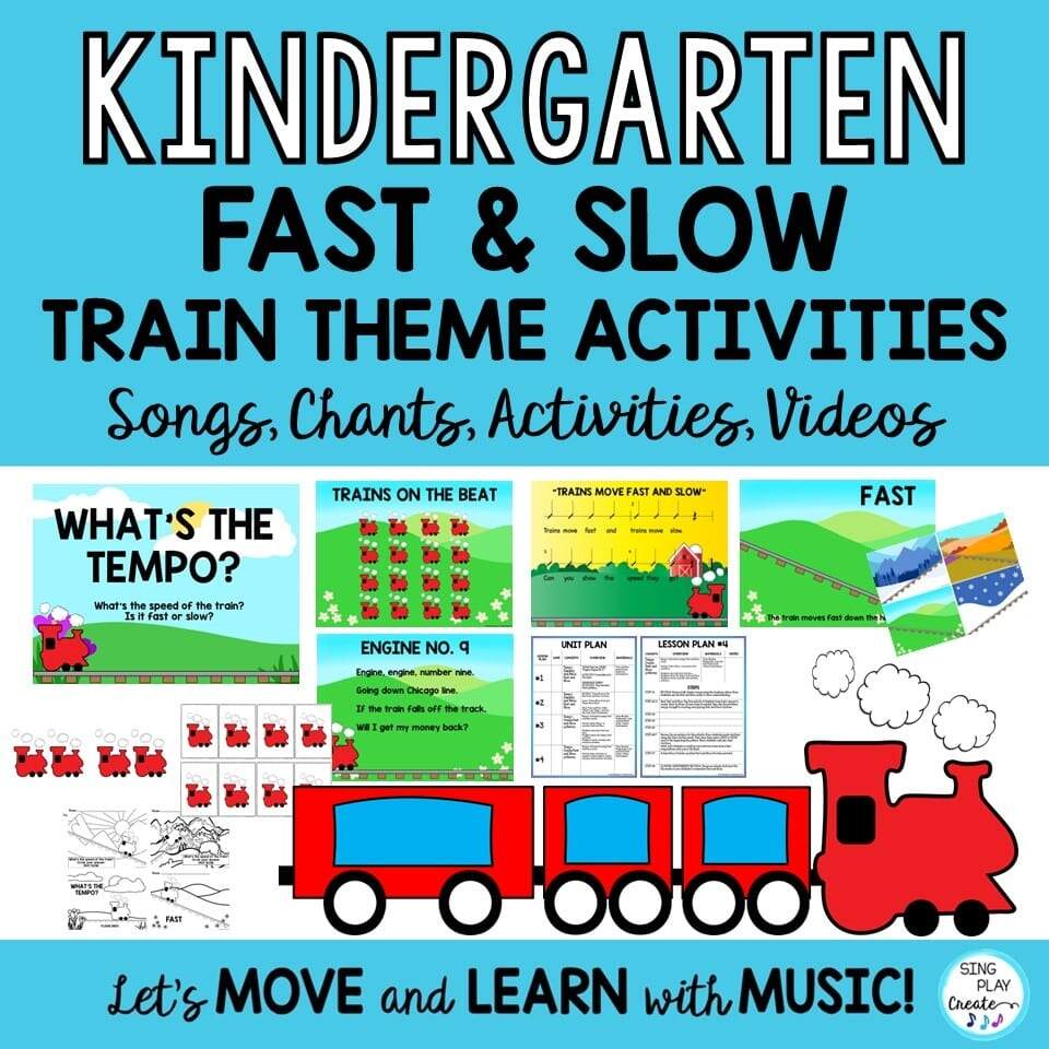 Kindergarten Music Lessons And Movement Activities Fast Slow Tempo Sing Play Create