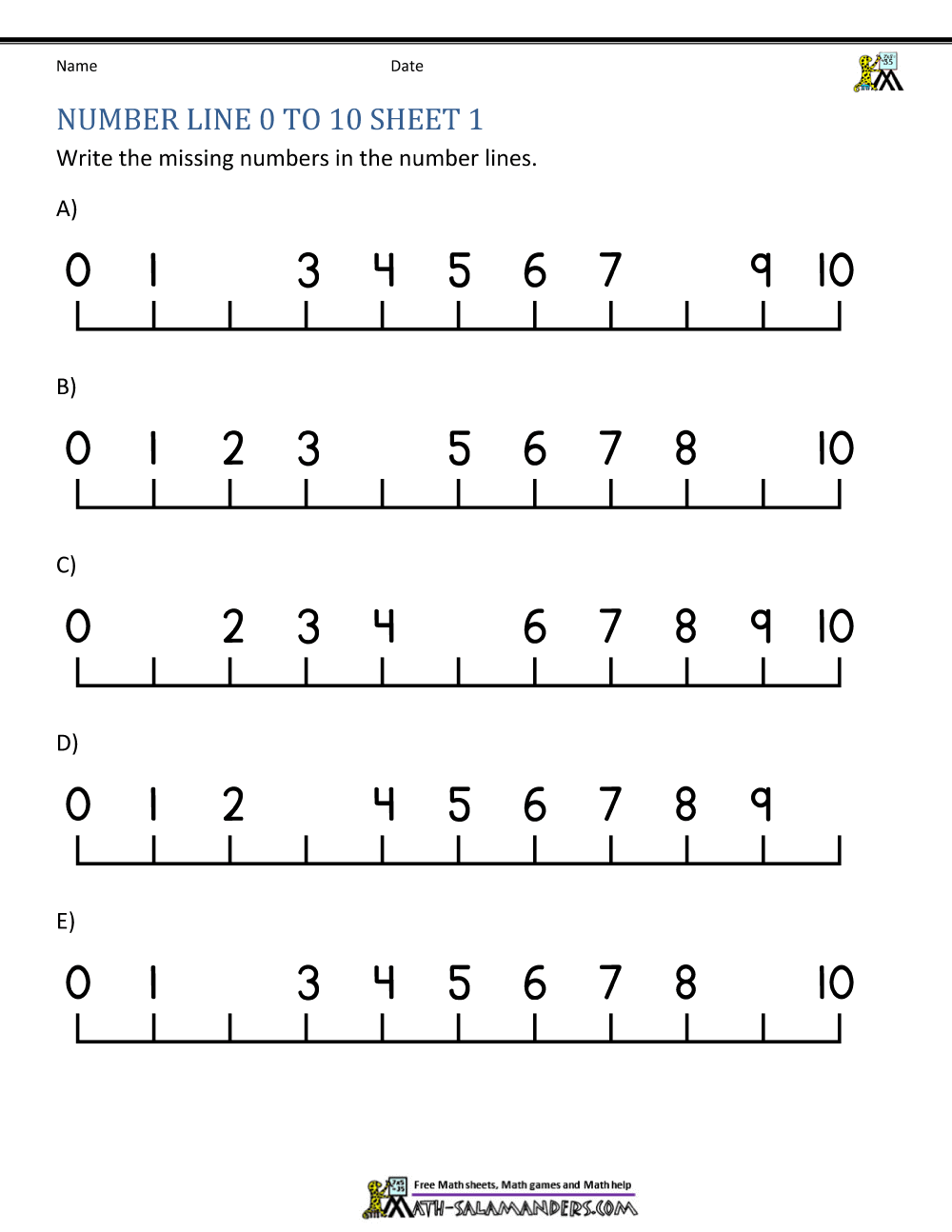 Kindergarten Number Worksheets Kindergarten Number Worksheets